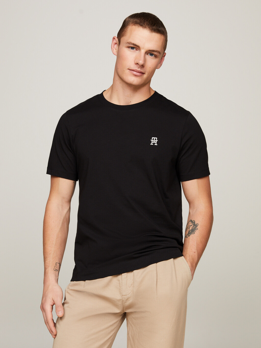 TH Monogram T-Shirt, Black, hi-res