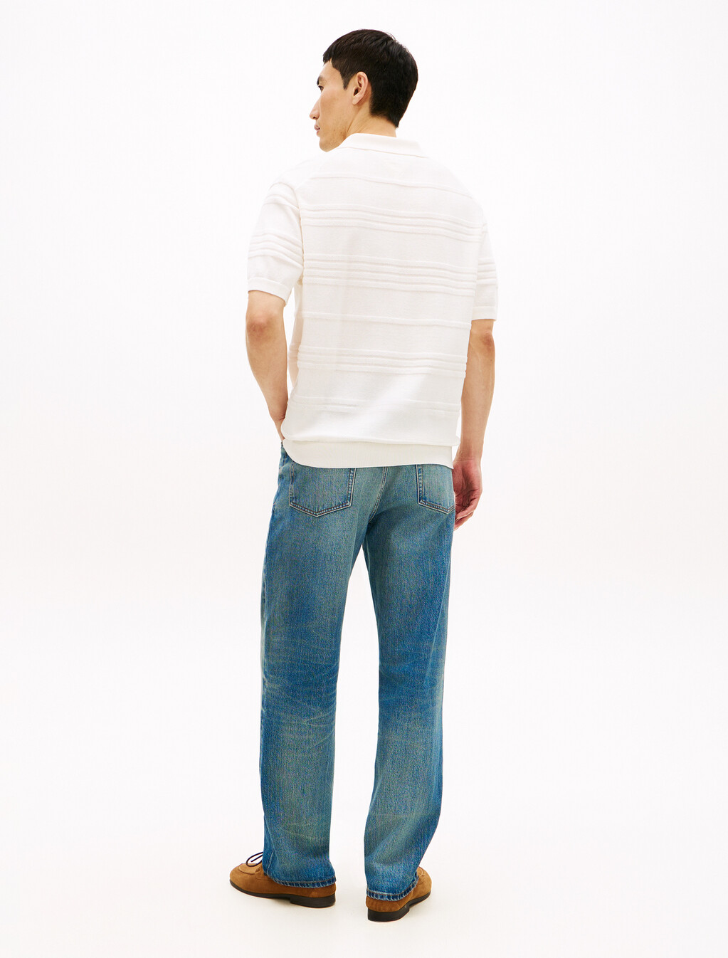 棉質聚酯纖維混紡短袖 Polo 衫, Ivory Petal, hi-res