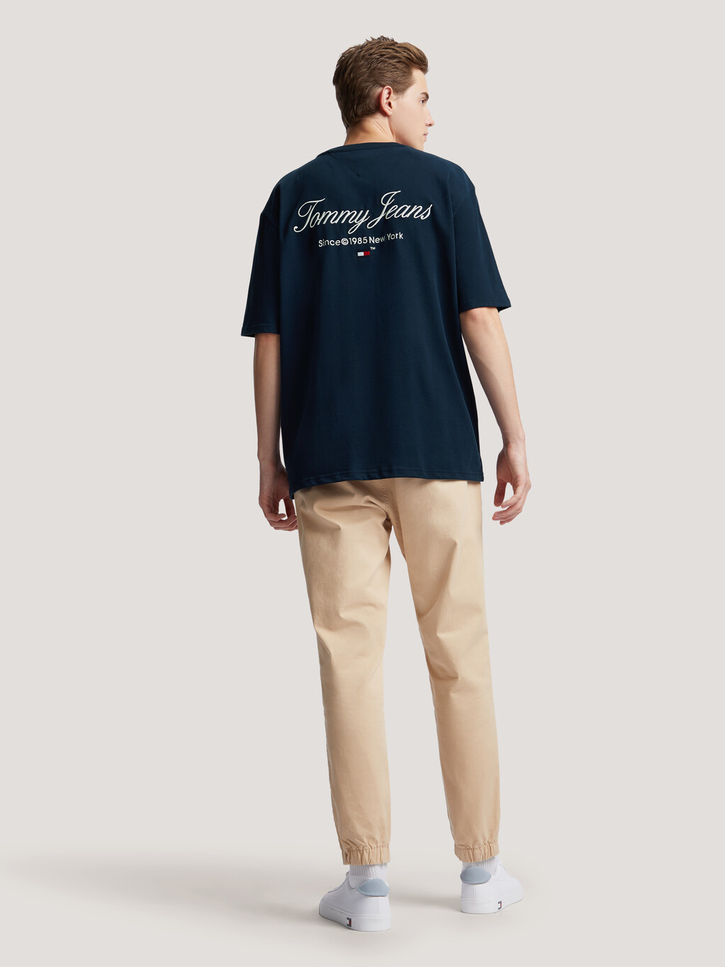 Logo Embroidery Relaxed Fit T-Shirt, Dark Night Navy, hi-res