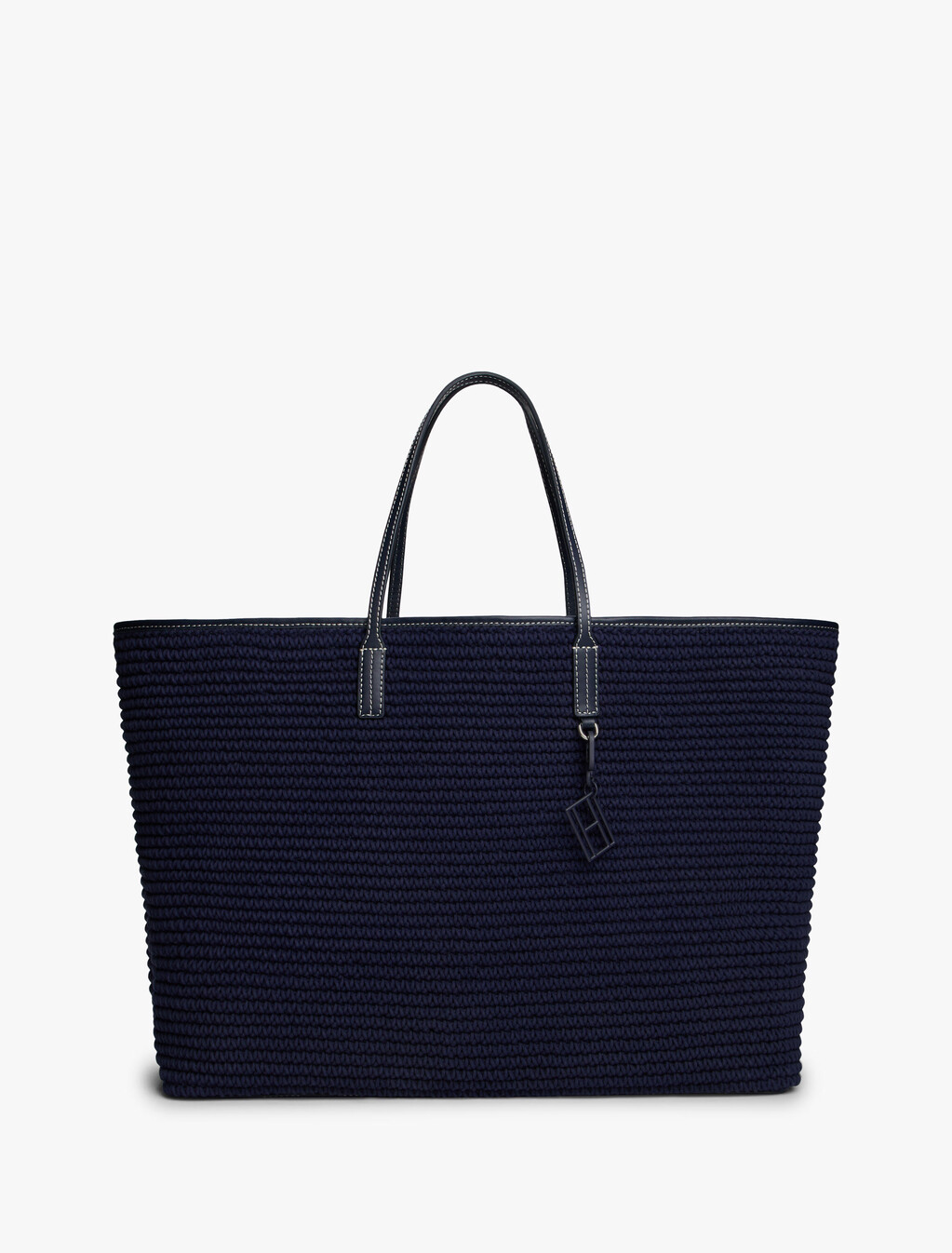 The Runway Collection Crochet Tote Bag, Space Blue, hi-res