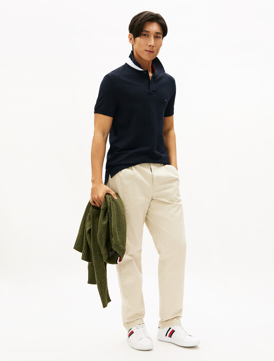 拼色翻領 Polo 衫