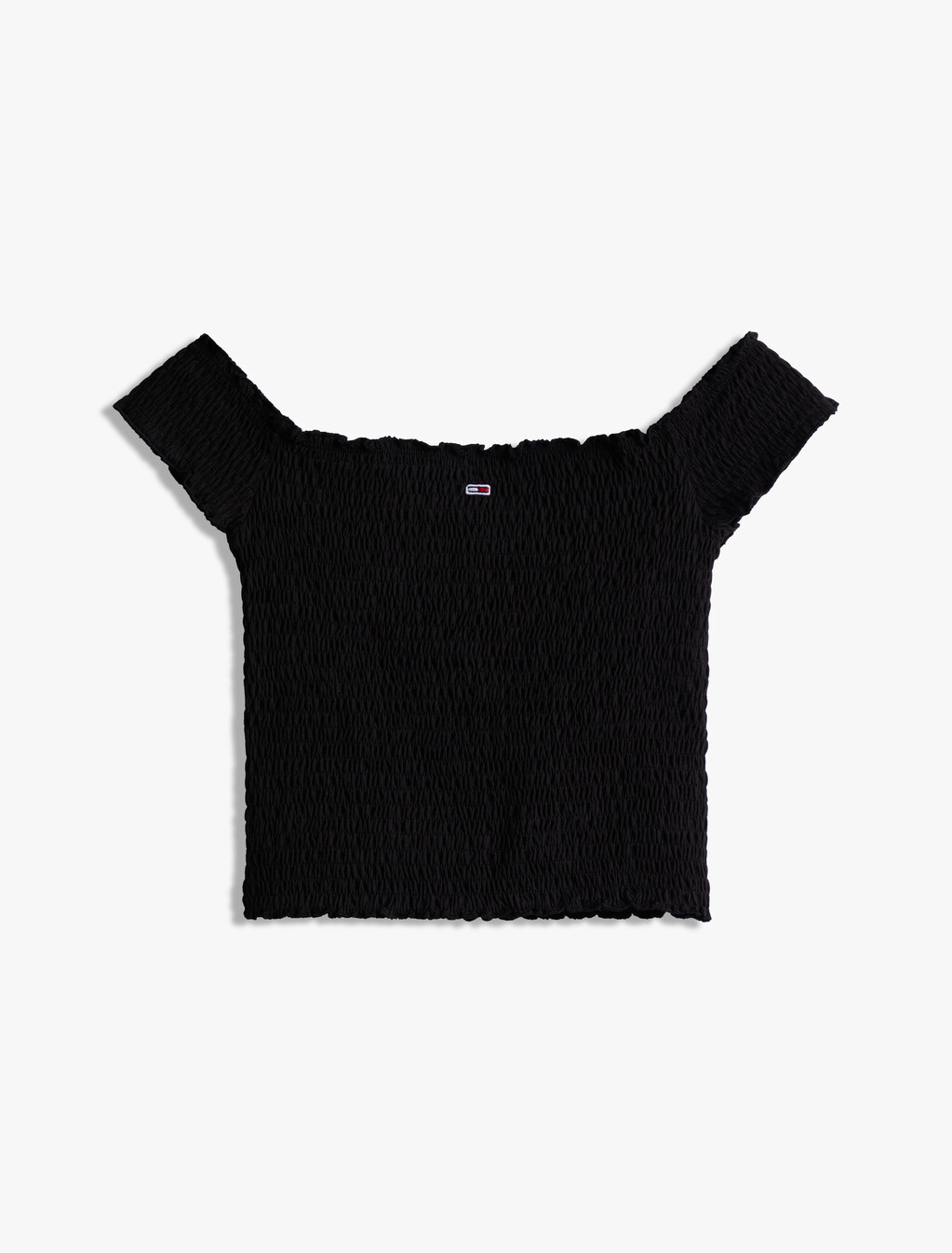 Cropped Smock Top, Black, hi-res