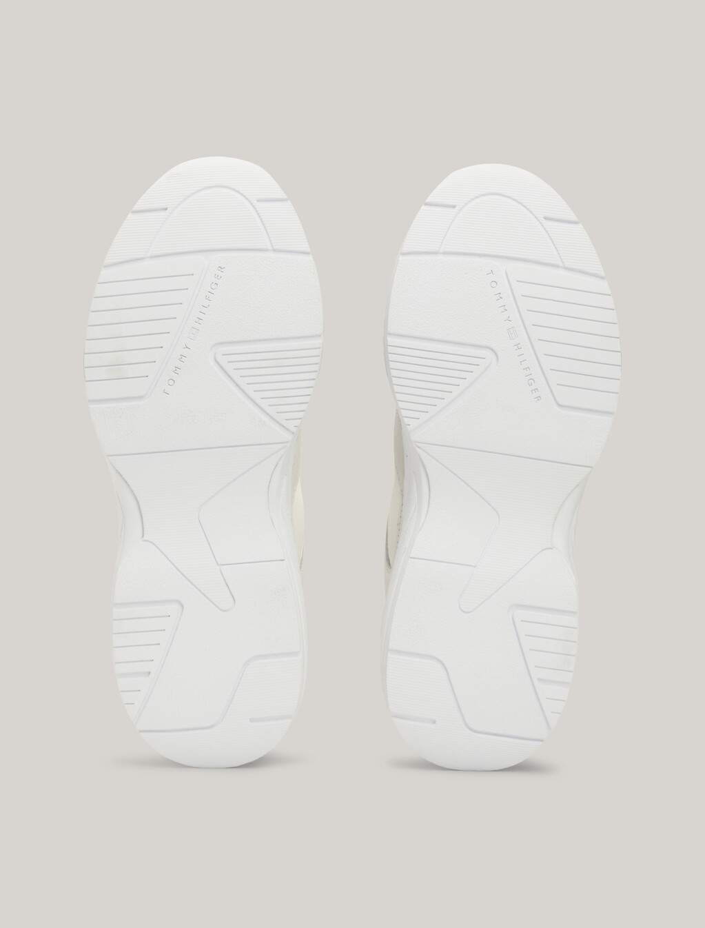 Sport Casual Chunky Leather Runner Trainers, White, hi-res