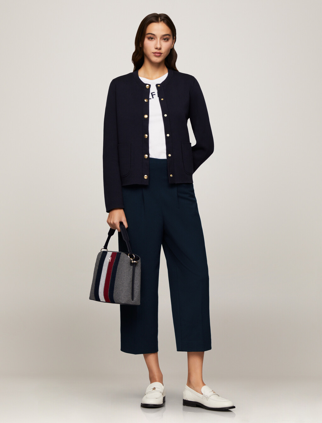 Golden Button Relaxed Pants, Desert Sky, hi-res