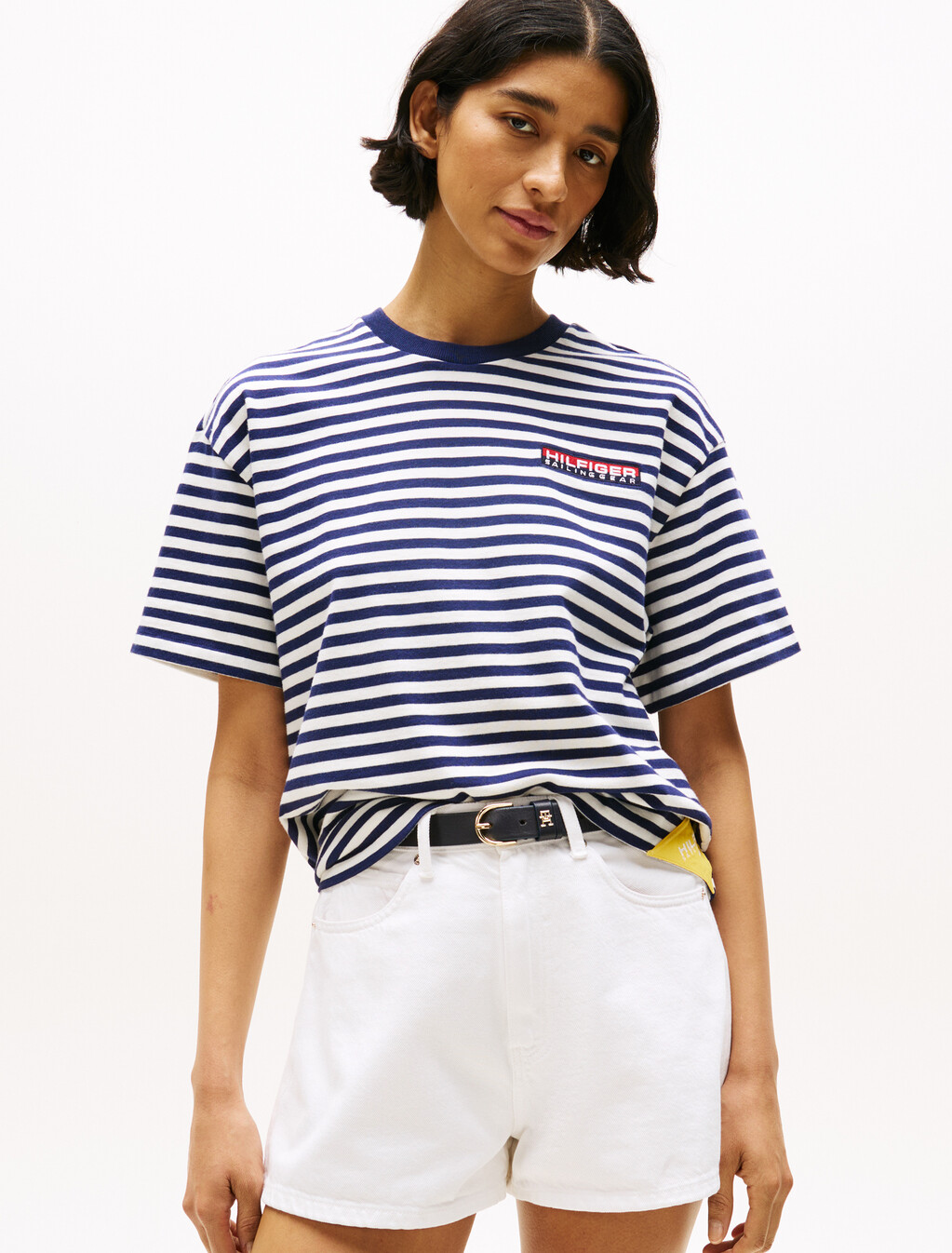 Hilfiger Sailing Breton Stripe Relaxed T-Shirt, Yale Navy Stripe, hi-res