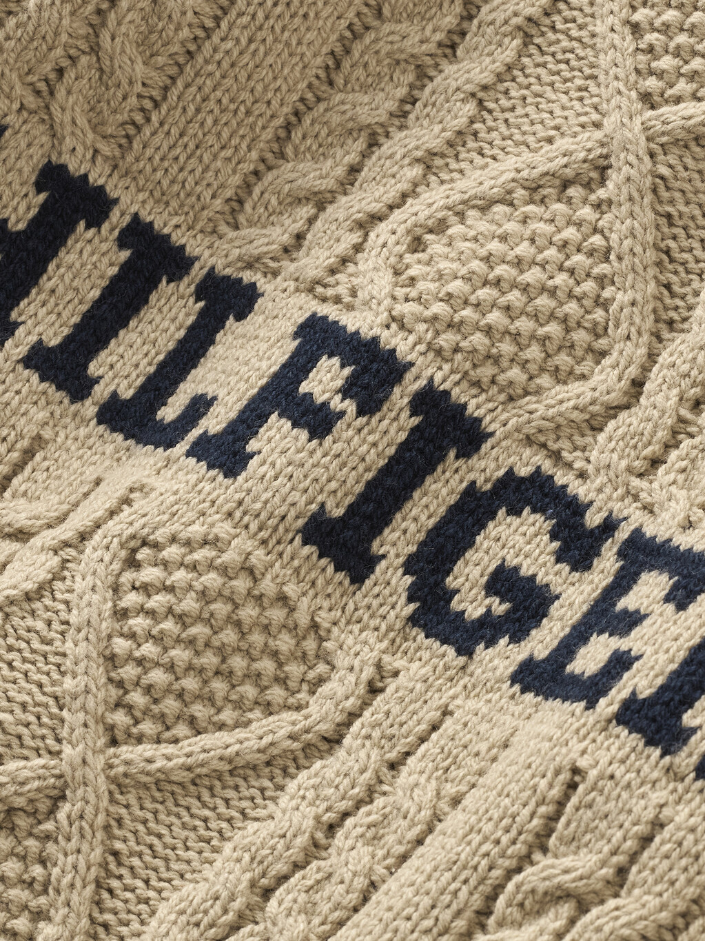 Hilfiger Monotype Cable Knit Archive Jumper, Merino, hi-res