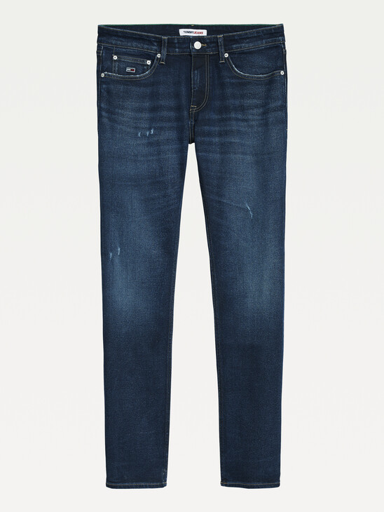 Scanton Slim Distressed Faded Jeans