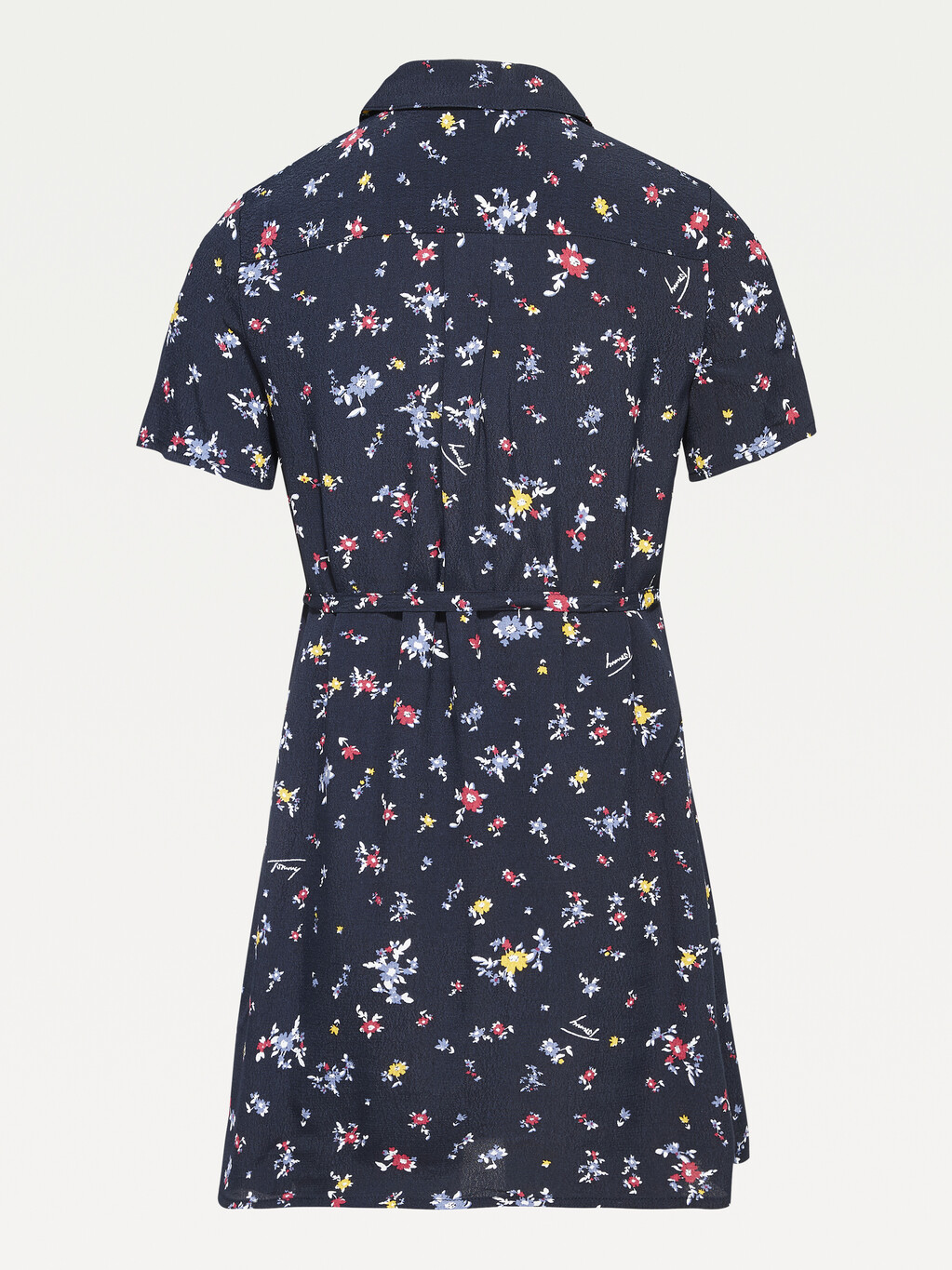 Floral Print Viscose Shirt Dress