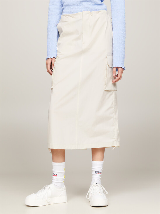 Casual Fit Parachute Cargo Skirt