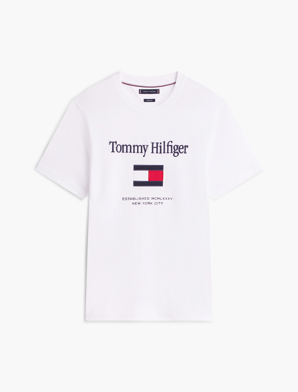 Logo Embroidery Jersey T-Shirt, White, hi-res