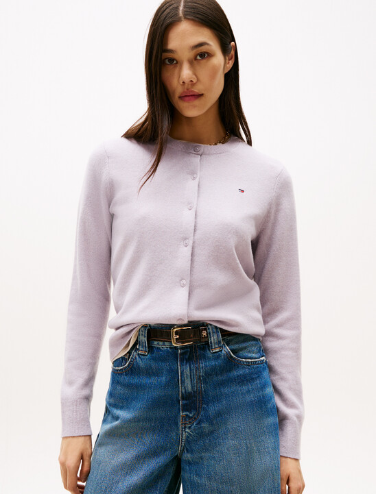 Cashmere Round Neck Cardigan