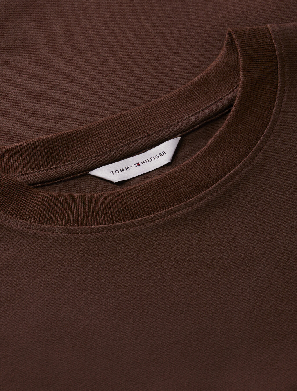 Boxy Interlock Knit T-Shirt, Chocolate, hi-res