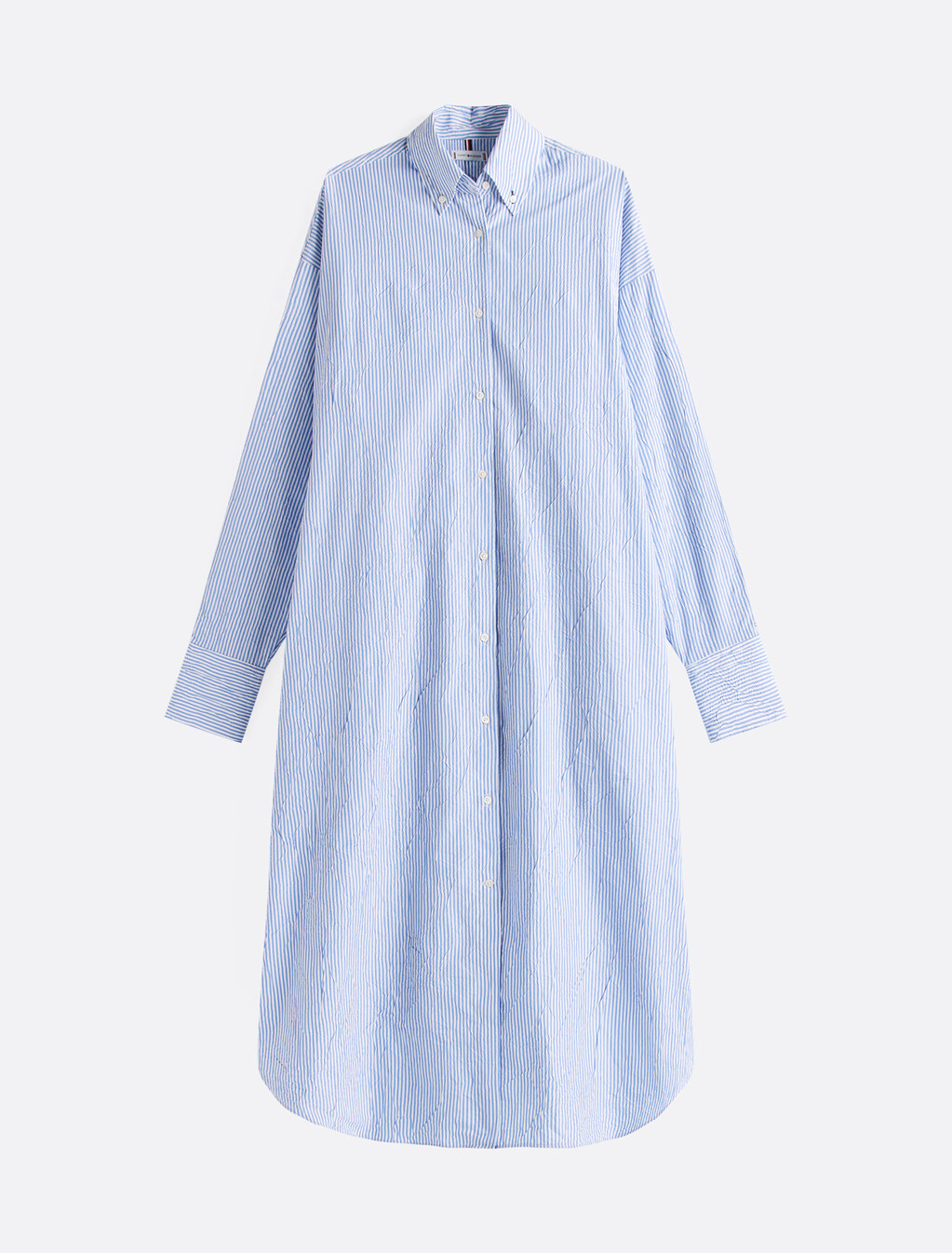 The Runway Collection Long Oversized Shirt, Blue Stripe, hi-res