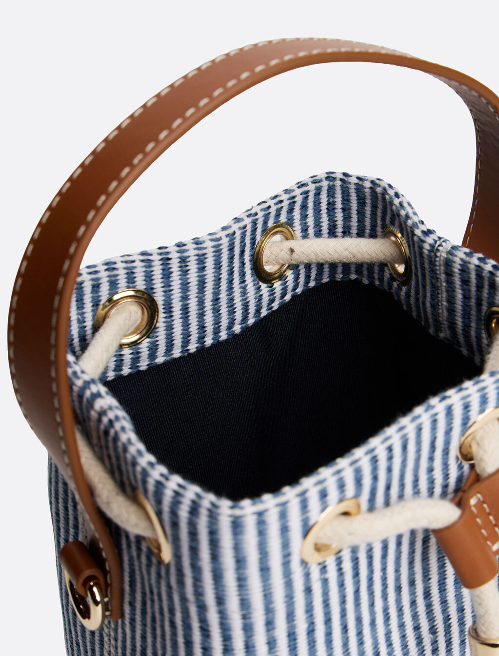 Crossbody Bucket Bag, Blue Stripe, hi-res