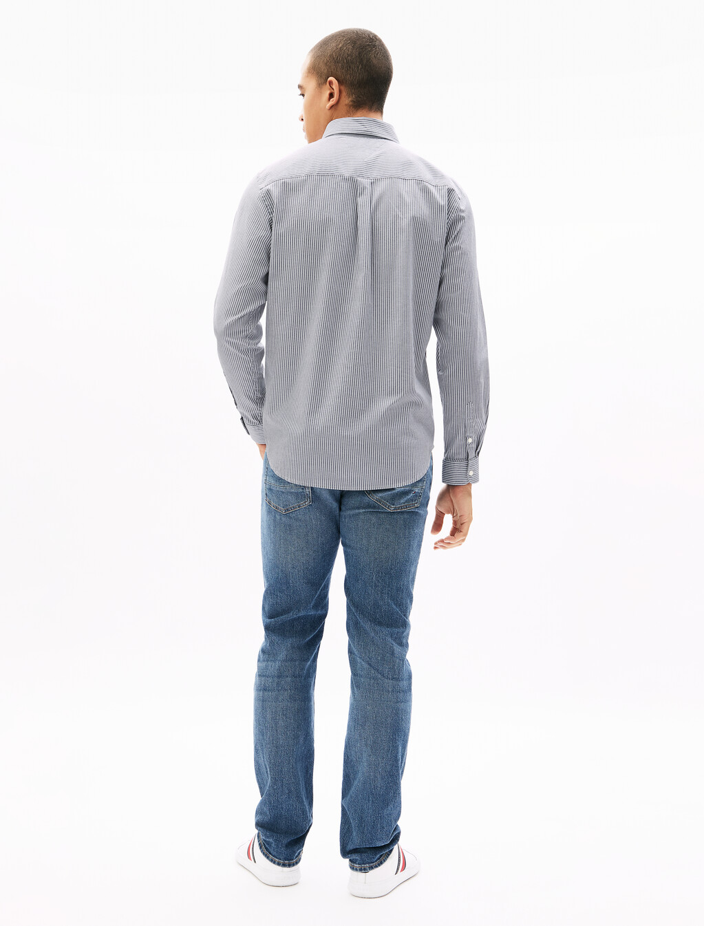 Oxford Stripe Long Sleeve Shirt, Desert Sky / Stripes, hi-res