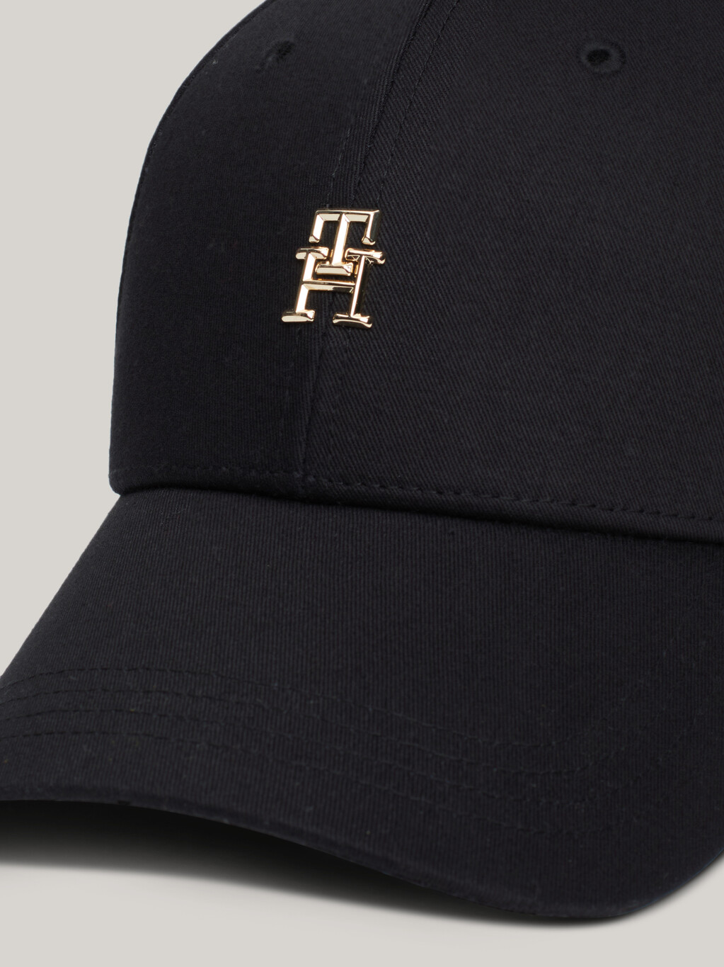 TH Monogram Plaque Baseball Cap, Black, hi-res