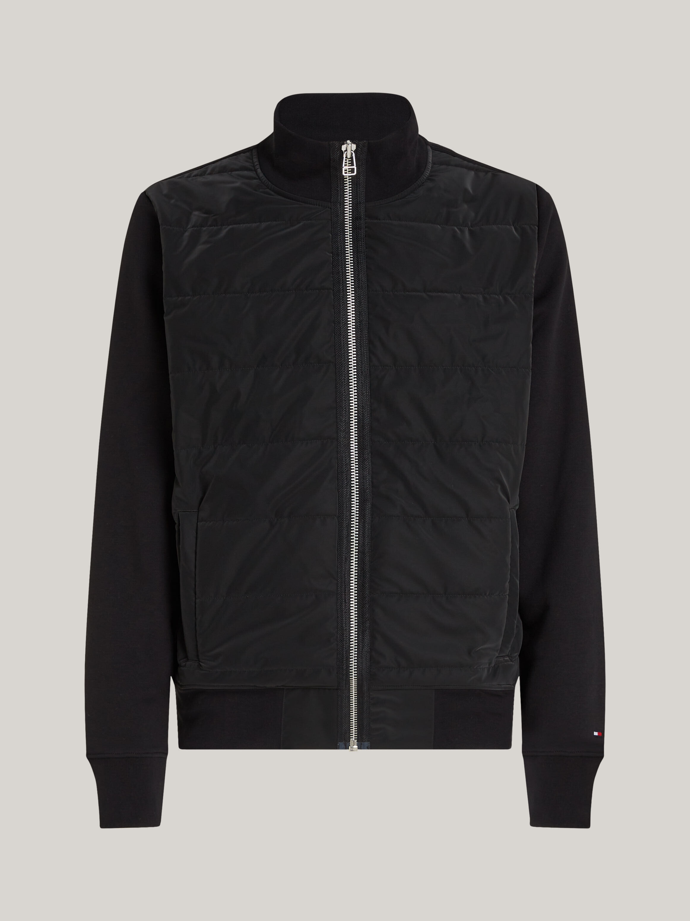 Mixed Texture Zip Thru Jacket