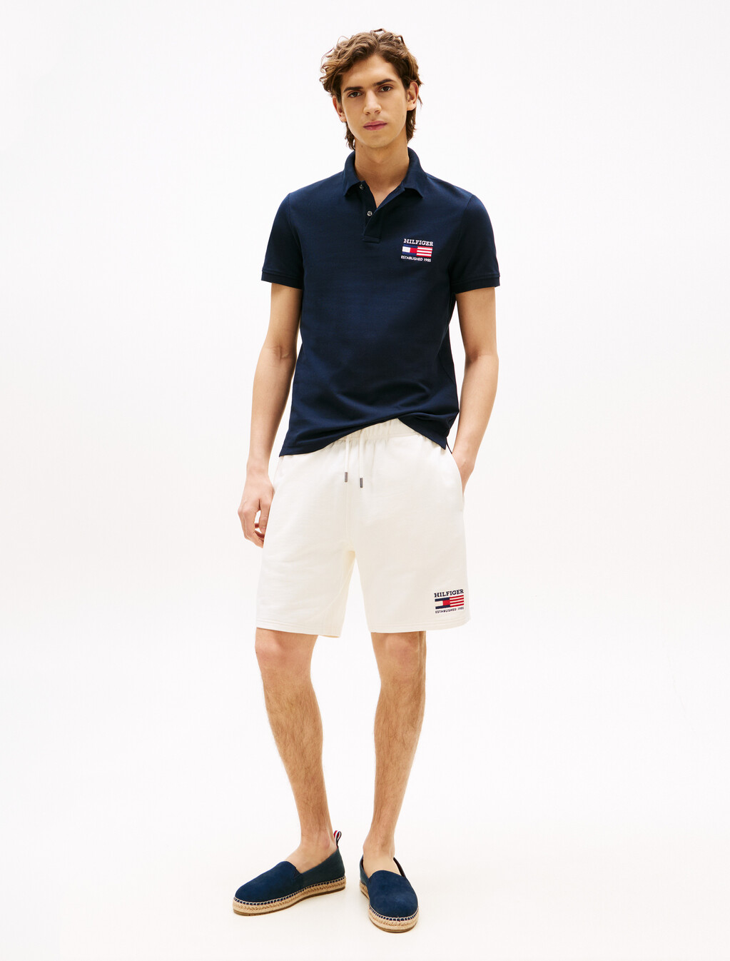 Hilfiger 旗幟 Polo 衫, Desert Sky, hi-res