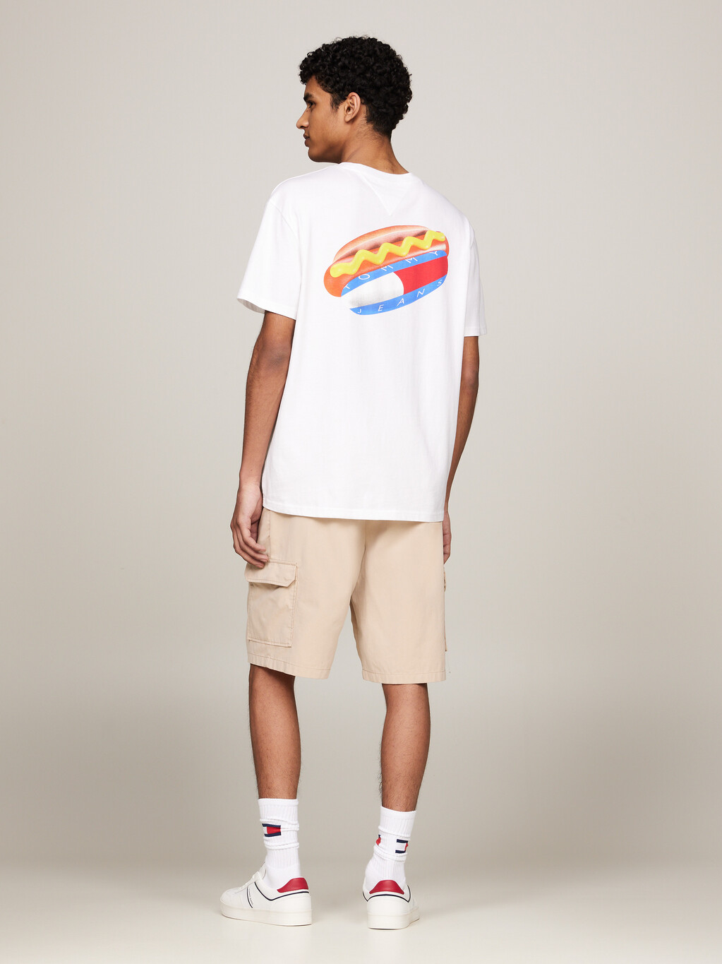 Plus Back Logo Crew Neck T-Shirt, White, hi-res