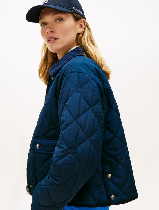 Padded Flag Quilted Water Repellent Jacket