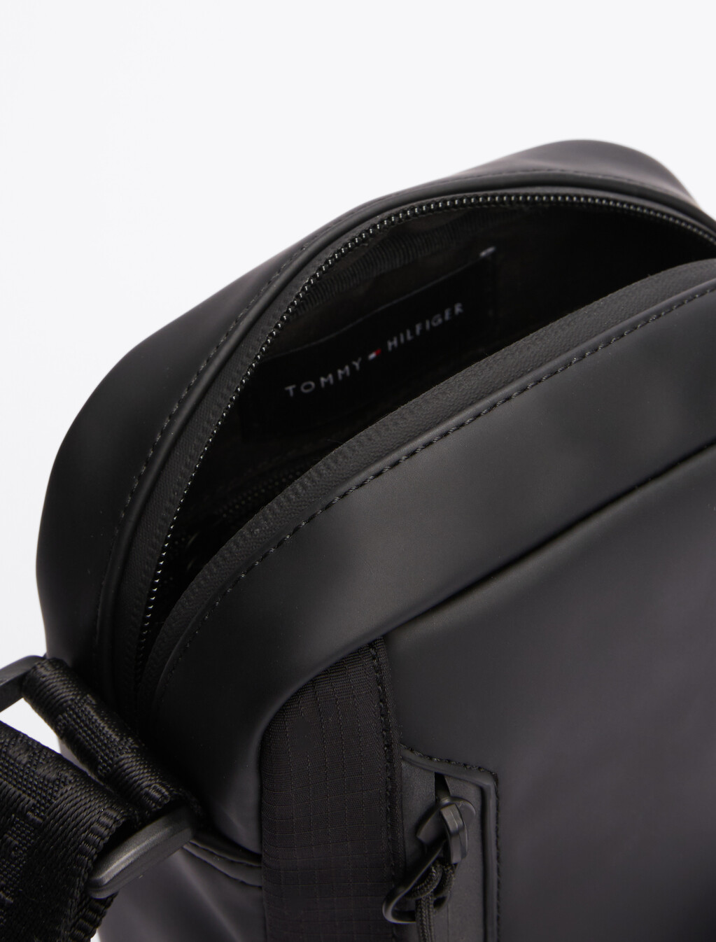 Rubberised Logo Reporter Bag, Black, hi-res