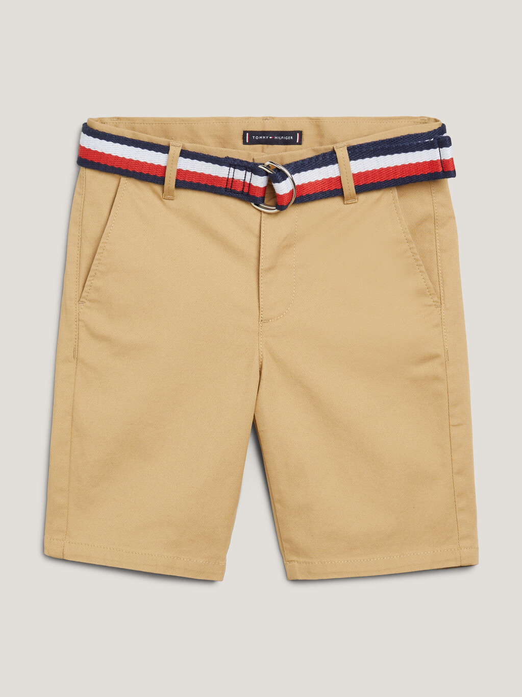 Woven Belt Chino Shorts, Classic Khaki, hi-res