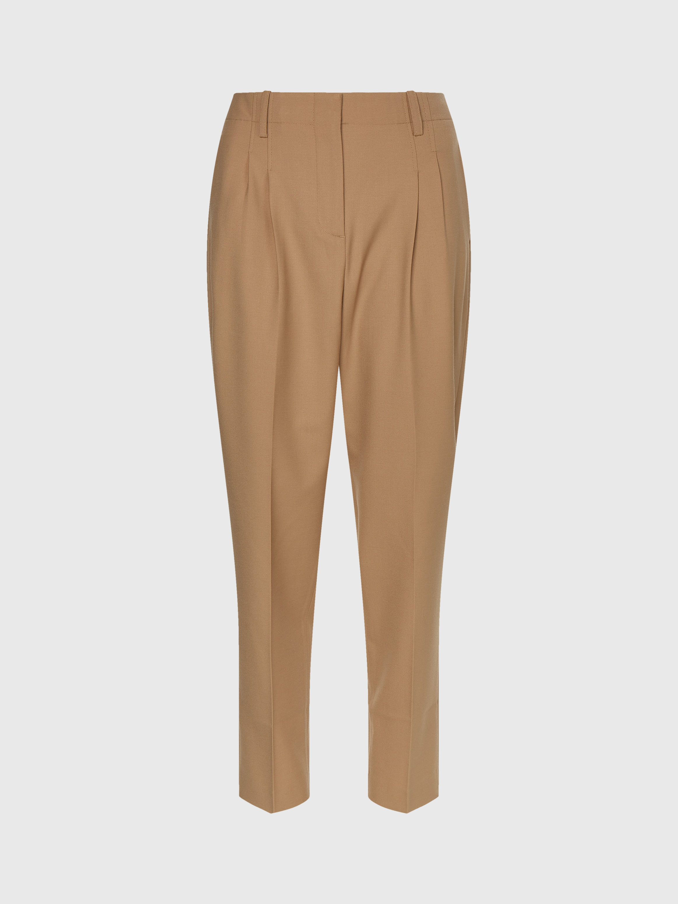 BOSS - Relaxed-fit formal trousers in a stretch-wool blend