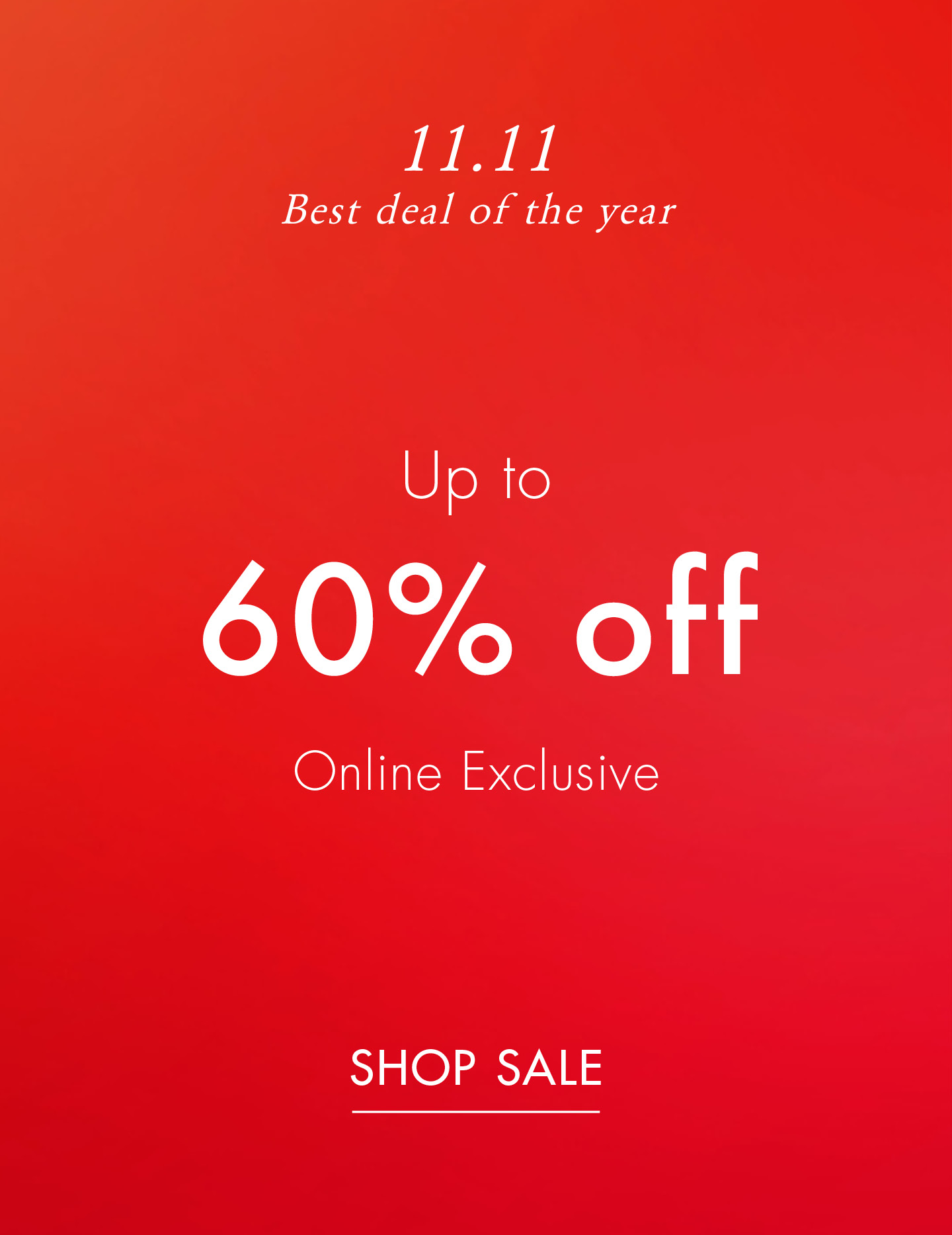 Tommy Hilfiger 11.11 Best Deal of the Year Up to 60% off Online Exclusive